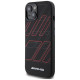 Mercedes AMG Silicone Large Rhombuses Pattern MagSafe Case for iPhone 15/14/13 - Black