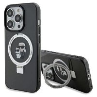 Karl Lagerfeld Ring Stand Karl&Choupette MagSafe case for iPhone 13 Pro Max - black
