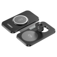 Choetech T616-F 3in1 inductive charger compatible with Apple and Samsung devices - black