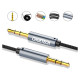 Choetech AUX002 cable mini jack 3.5mm (male) / mini jack 3.5mm (male) 1.2m - black