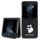 Karl Lagerfeld Saffiano Monogram Choupette Pin case for Samsung Galaxy Z Flip 5 - black