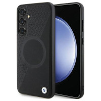 BMW BMHMS24M23RTPK S24+ S926 black/black hardcase Signature Leather Half Textured & Circle MagSafe