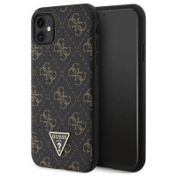 Guess 4G Triangle Metal Logo case for iPhone 11 / XR - black