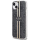 Guess IML 4G Gold Stripe case for iPhone 15 Plus / 14 Plus - black