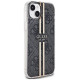 Guess IML 4G Gold Stripe case for iPhone 15 Plus / 14 Plus - black