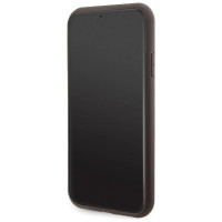 Guess GUHMN61G4GFRW iPhone 11 6.1" / Xr brown/brown hardcase 4G Collection Leather Metal Logo MagSafe