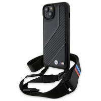 BMW M Edition Carbon Stripe & Strap case for iPhone 15 / 14 / 13 - black
