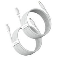 Baseus Simple Wisdom Lightning / USB-C cable 20W 1.5 m 2 pcs - white