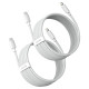 Baseus Simple Wisdom Lightning / USB-C cable 20W 1.5 m 2 pcs - white