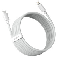 Baseus Simple Wisdom Lightning / USB-C cable 20W 1.5 m 2 pcs - white