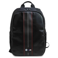 BMW Carbon & Red Stripe backpack for a 16" laptop - black