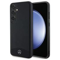 Mercedes Leather Textured & Plain MagSafe case for Samsung Galaxy S24+ - black