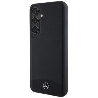 Mercedes Leather Textured & Plain MagSafe case for Samsung Galaxy S24+ - black