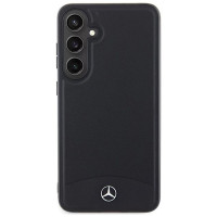Mercedes Leather Textured & Plain MagSafe case for Samsung Galaxy S24+ - black