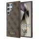 Guess 4G Metal Gold Logo case for Samsung Galaxy S24 Ultra - brown