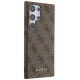 Guess 4G Metal Gold Logo case for Samsung Galaxy S24 Ultra - brown
