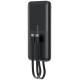 Choetech Powerbank Choetech B654 10000mAh 22.5W USB-A / USB-C / micro USB with built-in USB-C / Lightning cable - black