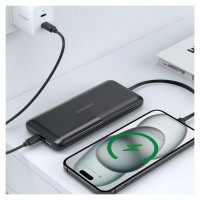Choetech Powerbank Choetech B654 10000mAh 22.5W USB-A / USB-C / micro USB with built-in USB-C / Lightning cable - black