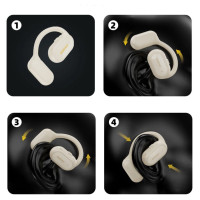 Dudao OWS Dudao U4A Bluetooth 5.3 IPX5 business headset - white