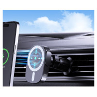 Dudao FW11 Car Phone Holder with 15W Inductive Charger for Air Vent/Cockpit - Black