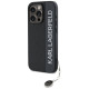 Karl Lagerfeld Saffiano Rhinestones & Charm case for iPhone 15 Pro - black