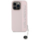 Karl Lagerfeld Saffiano Rhinestones & Charm case for iPhone 15 Pro - pink