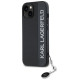 Karl Lagerfeld Saffiano Rhinestones & Charm case for iPhone 15 / 14 / 13 - black