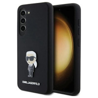 Karl Lagerfeld Silicone Ikonik Metal Pin case for Samsung Galaxy S24+ - black