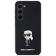 Karl Lagerfeld Silicone Ikonik Metal Pin case for Samsung Galaxy S24+ - black