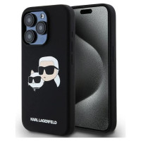 Karl Lagerfeld Silicone Karl&Choupette MagSafe case for iPhone 15 Pro Max - black