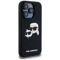 Karl Lagerfeld Silicone Karl&Choupette MagSafe case for iPhone 15 Pro Max - black