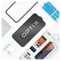Uniq Optix Matte frosted tempered glass for iPhone 15 Pro Max with applicator