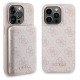 Guess 4G Metal Logo case set for iPhone 14 Pro + 5000mAh MagSafe power bank - pink