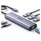 Ugreen HUB Ugreen CM512 15598 6in1 USB-C - 3x USB-A 3.0 / HDMI / RJ45 / USB-C PD - gray