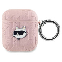 Karl Lagerfeld Monogram Choupette Head case for AirPods 1 / 2 - pink