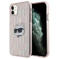 Karl Lagerfeld IML Choupette Head & Monogram case for iPhone 11 / Xr - pink