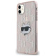 Karl Lagerfeld IML Choupette Head & Monogram case for iPhone 11 / Xr - pink