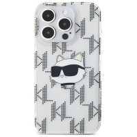 Karl Lagerfeld IML Choupette Head & Monogram case for iPhone 15 Pro Max - transparent