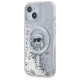 Karl Lagerfeld Liquid Glitter Karl Head MagSafe case for iPhone 15 / 14 / 13 - transparent