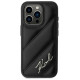 Karl Lagerfeld Diagonal Quilted Script case for iPhone 15 Pro Max - black