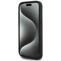 Karl Lagerfeld Diagonal Quilted Script case for iPhone 15 Pro Max - black