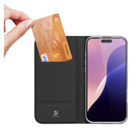 Dux Ducis Skin Pro iPhone 16 Pro Case with Flip and Card Slot - Black