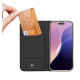 Dux Ducis Skin Pro iPhone 16 Pro Case with Flip and Card Slot - Black