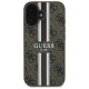 Guess 4G Printed Stripes MagSafe iPhone 16 Plus Case - Brown