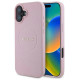Guess Grained Gold Ring MagSafe iPhone 16 Plus Case - Pink