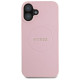 Guess Grained Gold Ring MagSafe iPhone 16 Plus Case - Pink