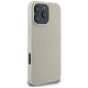Guess Grained Gold Ring MagSafe Case for iPhone 16 Pro Max - Beige