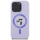 Karl Lagerfeld Silicone Karl&Choupette Heads Ring MagSafe Case for iPhone 16 Pro - Purple