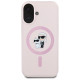 Karl Lagerfeld Silicone Karl&Choupette Heads Ring MagSafe Case for iPhone 16 Plus - Pink