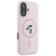 Karl Lagerfeld Silicone Karl&Choupette Heads Ring MagSafe Case for iPhone 16 Plus - Pink